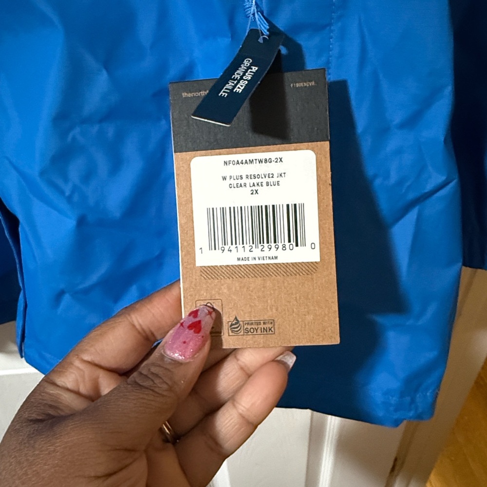 Size 2x The North Face Clear Lake Blue Jacket - Picture 3 of 8